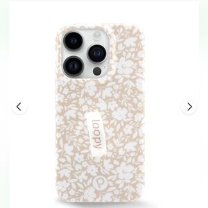iphone 14 pro beige blossoms loopy case